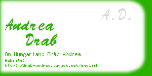 andrea drab business card
